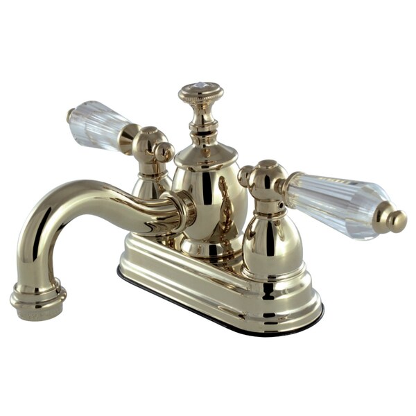KS7102WLL 4" Centerset Bathroom Faucet, Polished Brass